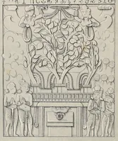 An illustration from Tree and serpent worship, or, Illustrations of mythology and art in India in the first and fourth centuries after Christ : from the sculptures of the Buddhist topes at Sanchi and Amravati (1868)