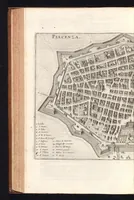 An illustration from Topographia Italiæ : das ist, warhaffte und curiöse Beschreibung von gantz Italien, ... deme beygefügt eine kurtze und aussführliche Beschreibung derer im Königreich Morea befinden vornehmsten Städte und Plätze ... alles auss denem bewährtesten, alten und neuen Scribenten, mit netten Kupffer-Abbildungen aller hauptsächlichsten Städte, Fürstl. und anderer Palläste wie auch accuraten und künstlichen Land-Karten aussgefertiget und zumersten mal heraus gegeben : nebst einem vollständigen Register (1688)