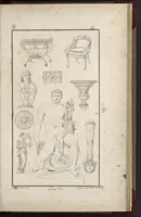 Picture 42 of 59 from Fragmens d'architecture, sculpture et peinture, dans le style antique : ouvrage dans lequel on trouvera toutes sortes de détails relatifs à la décoration intérieure et extérieure des édifices : composés ou recueillis, et gravés au trait (1804), leaf 112