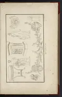 An illustration from Fragmens d'architecture, sculpture et peinture, dans le style antique : ouvrage dans lequel on trouvera toutes sortes de détails relatifs à la décoration intérieure et extérieure des édifices : composés ou recueillis, et gravés au trait (1804)