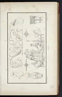 An illustration from Fragmens d'architecture, sculpture et peinture, dans le style antique : ouvrage dans lequel on trouvera toutes sortes de détails relatifs à la décoration intérieure et extérieure des édifices : composés ou recueillis, et gravés au trait (1804)