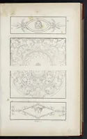 An illustration from Fragmens d'architecture, sculpture et peinture, dans le style antique : ouvrage dans lequel on trouvera toutes sortes de détails relatifs à la décoration intérieure et extérieure des édifices : composés ou recueillis, et gravés au trait (1804)