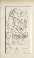 An illustration from Fragmens d'architecture, sculpture et peinture, dans le style antique : ouvrage dans lequel on trouvera toutes sortes de détails relatifs à la décoration intérieure et extérieure des édifices : composés ou recueillis, et gravés au trait (1804)