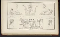 An illustration from Fragmens d'architecture, sculpture et peinture, dans le style antique : ouvrage dans lequel on trouvera toutes sortes de détails relatifs à la décoration intérieure et extérieure des édifices : composés ou recueillis, et gravés au trait (1804)