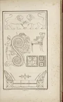 An illustration from Fragmens d'architecture, sculpture et peinture, dans le style antique : ouvrage dans lequel on trouvera toutes sortes de détails relatifs à la décoration intérieure et extérieure des édifices : composés ou recueillis, et gravés au trait (1804)