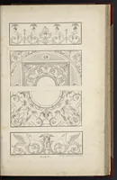 An illustration from Fragmens d'architecture, sculpture et peinture, dans le style antique : ouvrage dans lequel on trouvera toutes sortes de détails relatifs à la décoration intérieure et extérieure des édifices : composés ou recueillis, et gravés au trait (1804)