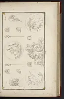 An illustration from Fragmens d'architecture, sculpture et peinture, dans le style antique : ouvrage dans lequel on trouvera toutes sortes de détails relatifs à la décoration intérieure et extérieure des édifices : composés ou recueillis, et gravés au trait (1804)