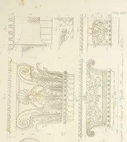 An illustration from L'architettura antica descritta e dimostrata coi monumenti ... : opera divisa in tre sezioni risguardanti la storia, la teorica, e le pratiche dell' architettura egiziana, greca e romana (1830)