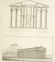 An illustration from L'architettura antica descritta e dimostrata coi monumenti ... : opera divisa in tre sezioni risguardanti la storia, la teorica, e le pratiche dell' architettura egiziana, greca e romana (1830)