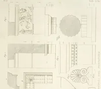 An illustration from L'architettura antica descritta e dimostrata coi monumenti ... : opera divisa in tre sezioni risguardanti la storia, la teorica, e le pratiche dell' architettura egiziana, greca e romana (1830)