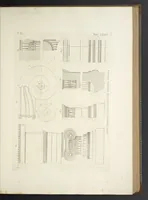 An illustration from L'architettura antica descritta e dimostrata coi monumenti ... : opera divisa in tre sezioni risguardanti la storia, la teorica, e le pratiche dell' architettura egiziana, greca e romana (1830)