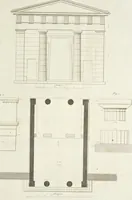 An illustration from L'architettura antica descritta e dimostrata coi monumenti ... : opera divisa in tre sezioni risguardanti la storia, la teorica, e le pratiche dell' architettura egiziana, greca e romana (1830)