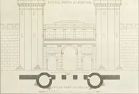 Picture 18 of 155 from L'architettura antica descritta e dimostrata coi monumenti ... : opera divisa in tre sezioni risguardanti la storia, la teorica, e le pratiche dell' architettura egiziana, greca e romana (1830), leaf 34