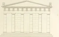 An illustration from L'architettura antica descritta e dimostrata coi monumenti ... : opera divisa in tre sezioni risguardanti la storia, la teorica, e le pratiche dell' architettura egiziana, greca e romana (1830)