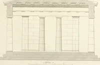 An illustration from L'architettura antica descritta e dimostrata coi monumenti ... : opera divisa in tre sezioni risguardanti la storia, la teorica, e le pratiche dell' architettura egiziana, greca e romana (1830)