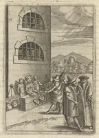 An illustration from Viridarium hieroglyphico-morale : in quo virtutes et vitia atqve mores huius aevi secundum tres ordines hierarchicos -- ecclesiasticum, politicum, oeconomicum ... explicantur : & non tantum dictis & exemplis historiarum veterum ac recentium, ex sacris scripturis, sanctis patribus, seu dd. Ecclesiae, poetis, philosophis, historicis cum christianorum tum gentilium, sed etiam artificiosissimis eiconibus hieroglyphicis illustrantur ... (1619)
