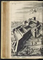 An illustration from Naukeurige beschryving van gantsch Syrie, en Palestyn of Heilige Lant... Verrijkt met lantkaerten en afbeeldingen... in koper gesneden (1677)