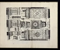 Picture 5 of 30 from Architectur, nach antiquitetischer Lehr vnd geometrischer Ausstheilung, allen kunstreichen Handtwerckeren, Werckmeisteren, Goldtschmieden, Bildthäweren, Schreyneren, Steinmetzeren, Mähleren [et]c. vnd fort allen denen so sich des Circkels vnd Richtscheydts gebrauchen zu Nutz vnd Gefallen ins Kupffer geschnitten vnd an Tag geben (1659), leaf 14