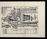 Picture 9 of 30 from Architectur, nach antiquitetischer Lehr vnd geometrischer Ausstheilung, allen kunstreichen Handtwerckeren, Werckmeisteren, Goldtschmieden, Bildthäweren, Schreyneren, Steinmetzeren, Mähleren [et]c. vnd fort allen denen so sich des Circkels vnd Richtscheydts gebrauchen zu Nutz vnd Gefallen ins Kupffer geschnitten vnd an Tag geben (1659), leaf 22