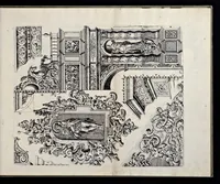 Picture 17 of 30 from Architectur, nach antiquitetischer Lehr vnd geometrischer Ausstheilung, allen kunstreichen Handtwerckeren, Werckmeisteren, Goldtschmieden, Bildthäweren, Schreyneren, Steinmetzeren, Mähleren [et]c. vnd fort allen denen so sich des Circkels vnd Richtscheydts gebrauchen zu Nutz vnd Gefallen ins Kupffer geschnitten vnd an Tag geben (1659), leaf 38