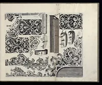 Picture 28 of 30 from Architectur, nach antiquitetischer Lehr vnd geometrischer Ausstheilung, allen kunstreichen Handtwerckeren, Werckmeisteren, Goldtschmieden, Bildthäweren, Schreyneren, Steinmetzeren, Mähleren [et]c. vnd fort allen denen so sich des Circkels vnd Richtscheydts gebrauchen zu Nutz vnd Gefallen ins Kupffer geschnitten vnd an Tag geben (1659), leaf 60