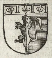 An illustration from Cronologia delle famiglie nobili di Bologna, con le loro insegne, e nel fine i cimieri : centuria prima, con vn breue discorso della medesima città (1670)