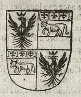 Picture 23 of 70 from Cronologia delle famiglie nobili di Bologna, con le loro insegne, e nel fine i cimieri : centuria prima, con vn breue discorso della medesima città (1670), leaf 242