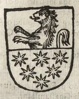 An illustration from Cronologia delle famiglie nobili di Bologna, con le loro insegne, e nel fine i cimieri : centuria prima, con vn breue discorso della medesima città (1670)