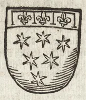 An illustration from Cronologia delle famiglie nobili di Bologna, con le loro insegne, e nel fine i cimieri : centuria prima, con vn breue discorso della medesima città (1670)