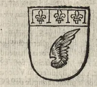 Picture 4 of 70 from Cronologia delle famiglie nobili di Bologna, con le loro insegne, e nel fine i cimieri : centuria prima, con vn breue discorso della medesima città (1670), leaf 56