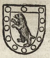 An illustration from Cronologia delle famiglie nobili di Bologna, con le loro insegne, e nel fine i cimieri : centuria prima, con vn breue discorso della medesima città (1670)