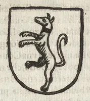 An illustration from Cronologia delle famiglie nobili di Bologna, con le loro insegne, e nel fine i cimieri : centuria prima, con vn breue discorso della medesima città (1670)