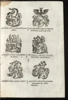 An illustration from Cronologia delle famiglie nobili di Bologna, con le loro insegne, e nel fine i cimieri : centuria prima, con vn breue discorso della medesima città (1670)