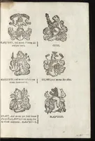 An illustration from Cronologia delle famiglie nobili di Bologna, con le loro insegne, e nel fine i cimieri : centuria prima, con vn breue discorso della medesima città (1670)