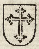 An illustration from Cronologia delle famiglie nobili di Bologna, con le loro insegne, e nel fine i cimieri : centuria prima, con vn breue discorso della medesima città (1670)