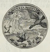 Picture 4 of 9 from Aurea virtutum catena matrimonialis : per illustribus ac generosissimis sponsis dn. Cornificio Trolle et virgini generosissimae Birgittae Ranzou caelitus oblata sed in theatrum nuptiale demum devote prolata à J.H. Vhlich 12. [Septem]bris a.o 1660 (1660), leaf 15