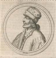 An illustration from Histoire genealogique de la royale maison de Sauoye : iustifiée par titres, fondations de monasteres, manuscripts, anciens monuments, histoires & autres preuues autentiques : enrichie de plusieurs portraits, seaux, monnoyes, sepultures & armoiries (1660)