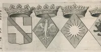 Picture 11 of 21 from Histoire genealogique de la royale maison de Sauoye : iustifiée par titres, fondations de monasteres, manuscripts, anciens monuments, histoires & autres preuues autentiques : enrichie de plusieurs portraits, seaux, monnoyes, sepultures & armoiries (1660), leaf 369