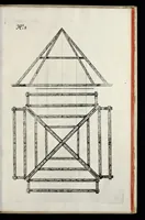 Picture 5 of 34 from Architectura civilis, oder, Beschreibung und Vorreissung vieler vornehmer Dachwerck, als hoher Helmen, Creutzdächer, Wiederkehrungen, welscher Hauben, auch Kelter, Fallbrücken : item allerley Pressen, Schnecken oder Windelstiegen und andern dergleichen mechanischen Fabrichen : alles mit höchsten Fleiss zusammen getragen, und der lieben Jugend, sonderlich aber allen Kunstliebhabern der Architectur zu Nutz und Dienst an Tag gegeben (1675), leaf 100