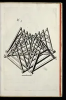 Picture 6 of 34 from Architectura civilis, oder, Beschreibung und Vorreissung vieler vornehmer Dachwerck, als hoher Helmen, Creutzdächer, Wiederkehrungen, welscher Hauben, auch Kelter, Fallbrücken : item allerley Pressen, Schnecken oder Windelstiegen und andern dergleichen mechanischen Fabrichen : alles mit höchsten Fleiss zusammen getragen, und der lieben Jugend, sonderlich aber allen Kunstliebhabern der Architectur zu Nutz und Dienst an Tag gegeben (1675), leaf 102