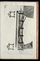 Picture 17 of 34 from Architectura civilis, oder, Beschreibung und Vorreissung vieler vornehmer Dachwerck, als hoher Helmen, Creutzdächer, Wiederkehrungen, welscher Hauben, auch Kelter, Fallbrücken : item allerley Pressen, Schnecken oder Windelstiegen und andern dergleichen mechanischen Fabrichen : alles mit höchsten Fleiss zusammen getragen, und der lieben Jugend, sonderlich aber allen Kunstliebhabern der Architectur zu Nutz und Dienst an Tag gegeben (1675), leaf 128