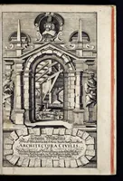 An illustration from Architectura civilis, oder, Beschreibung und Vorreissung vieler vornehmer Dachwerck, als hoher Helmen, Creutzdächer, Wiederkehrungen, welscher Hauben, auch Kelter, Fallbrücken : item allerley Pressen, Schnecken oder Windelstiegen und andern dergleichen mechanischen Fabrichen : alles mit höchsten Fleiss zusammen getragen, und der lieben Jugend, sonderlich aber allen Kunstliebhabern der Architectur zu Nutz und Dienst an Tag gegeben (1675)