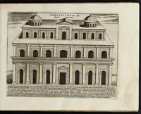 An illustration from Antiqvae vrbis splendor : hoc est præcipva eivsdem templa, amphitheatra, theatra, circi, navmachiæ, arcvs trivmphales, mavsolea aliaqve svmptvosiora ædificia, Pompæ item trivmphalis et colossæarvm imaginvm descriptio (1612)
