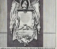 Picture 20 of 34 from Beschryvinge van Amsterdam : zynde een naukeurige verhandelinge van desselfs eerste oorspruk uyt den huyse der heeren van Amstel, en Amstellant : haar vergrootingen, rykdom, en wyze van regeeringe, tot den jare 1691 : voor dezen uit verscheide oude historie-schryvers be eengesteld, en uytgegeven : en nu uit een meenigte van oude schriften, authentyke stukken, en met kopere afbeeldingen verciert, nooit voor desen gedruckt geweest, beschreven, en vermeerdert (1693), leaf 532