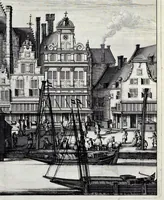 Picture 25 of 34 from Beschryvinge van Amsterdam : zynde een naukeurige verhandelinge van desselfs eerste oorspruk uyt den huyse der heeren van Amstel, en Amstellant : haar vergrootingen, rykdom, en wyze van regeeringe, tot den jare 1691 : voor dezen uit verscheide oude historie-schryvers be eengesteld, en uytgegeven : en nu uit een meenigte van oude schriften, authentyke stukken, en met kopere afbeeldingen verciert, nooit voor desen gedruckt geweest, beschreven, en vermeerdert (1693), leaf 576