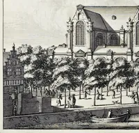 Picture 27 of 34 from Beschryvinge van Amsterdam : zynde een naukeurige verhandelinge van desselfs eerste oorspruk uyt den huyse der heeren van Amstel, en Amstellant : haar vergrootingen, rykdom, en wyze van regeeringe, tot den jare 1691 : voor dezen uit verscheide oude historie-schryvers be eengesteld, en uytgegeven : en nu uit een meenigte van oude schriften, authentyke stukken, en met kopere afbeeldingen verciert, nooit voor desen gedruckt geweest, beschreven, en vermeerdert (1693), leaf 591