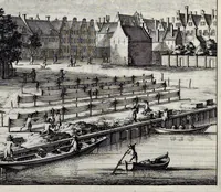 Picture 30 of 34 from Beschryvinge van Amsterdam : zynde een naukeurige verhandelinge van desselfs eerste oorspruk uyt den huyse der heeren van Amstel, en Amstellant : haar vergrootingen, rykdom, en wyze van regeeringe, tot den jare 1691 : voor dezen uit verscheide oude historie-schryvers be eengesteld, en uytgegeven : en nu uit een meenigte van oude schriften, authentyke stukken, en met kopere afbeeldingen verciert, nooit voor desen gedruckt geweest, beschreven, en vermeerdert (1693), leaf 610