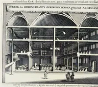 Picture 32 of 34 from Beschryvinge van Amsterdam : zynde een naukeurige verhandelinge van desselfs eerste oorspruk uyt den huyse der heeren van Amstel, en Amstellant : haar vergrootingen, rykdom, en wyze van regeeringe, tot den jare 1691 : voor dezen uit verscheide oude historie-schryvers be eengesteld, en uytgegeven : en nu uit een meenigte van oude schriften, authentyke stukken, en met kopere afbeeldingen verciert, nooit voor desen gedruckt geweest, beschreven, en vermeerdert (1693), leaf 631