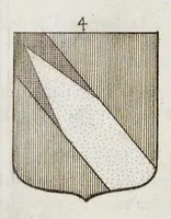 Picture 10 of 46 from La science heroique : traitant de la noblesse et de l'origine des armes, de leurs blasons & symboles : des timbres, bourlets, couronnes, cimiers, lambrequins, supports, tenans, & autres ornamens de l'ecu : de la devise & du cry de guerre, de l'ecu pendant, des pas & emprises des anciens chevaliers, & des formes differentes de leurs tombeaux : et enfin des marques exterieures de l'ecu de nos rois, des reines, enfans de France, & des officiers de la couronne, & de la maison du roy (1669), leaf 144