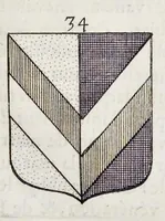Picture 14 of 46 from La science heroique : traitant de la noblesse et de l'origine des armes, de leurs blasons & symboles : des timbres, bourlets, couronnes, cimiers, lambrequins, supports, tenans, & autres ornamens de l'ecu : de la devise & du cry de guerre, de l'ecu pendant, des pas & emprises des anciens chevaliers, & des formes differentes de leurs tombeaux : et enfin des marques exterieures de l'ecu de nos rois, des reines, enfans de France, & des officiers de la couronne, & de la maison du roy (1669), leaf 160